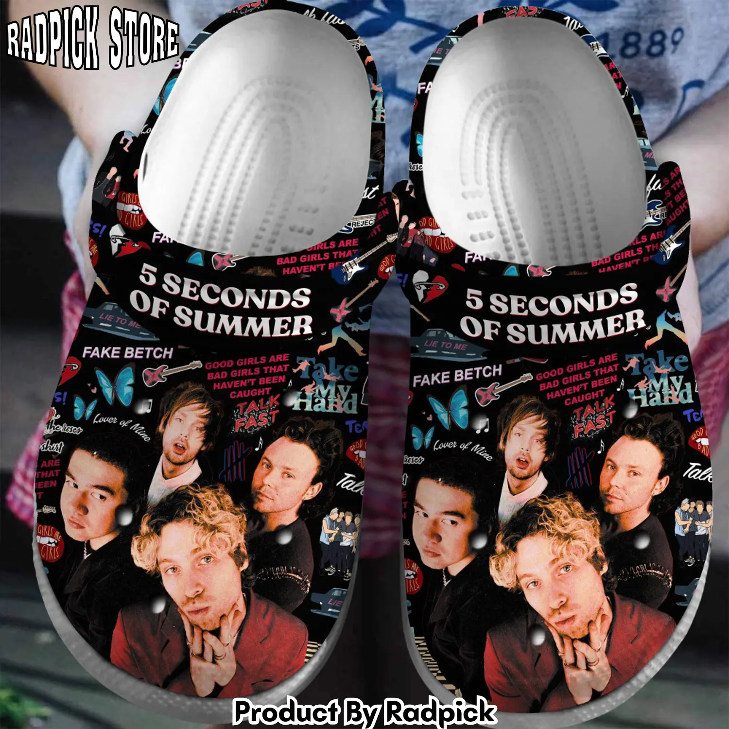 Radpick 5 seconds of summer band music clogs shoes comfortable for men women j3l rp6528371